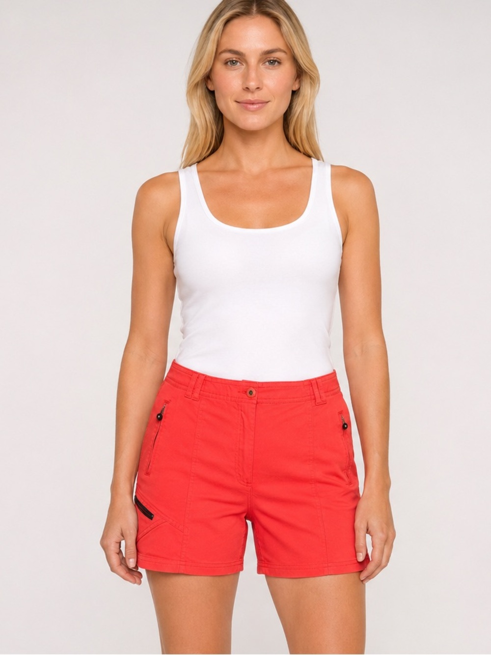 Jamie Sadock Vintage Bermuda Stretch Golf Shorts Coral/Orange 6" inseam Size 10